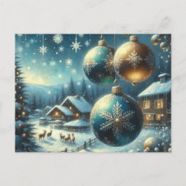 Kerst thuis met kerstboom 6 briefkaart