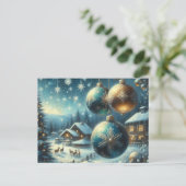 Kerst thuis met kerstboom 6 briefkaart (Staand voorkant)