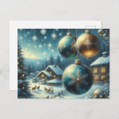 Kerst thuis met kerstboom 6 briefkaart (Voorkant / Achterkant)