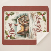 Kerst Thuis Sherpa Deken (Voorkant (horizontaal))