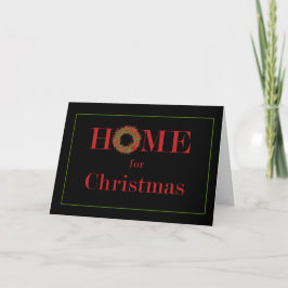 Kerst thuis tekst feestdagen kaart