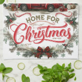 Kerst thuis theedoek (Gevouwen)