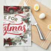 Kerst thuis theedoek (Quarter Fold)