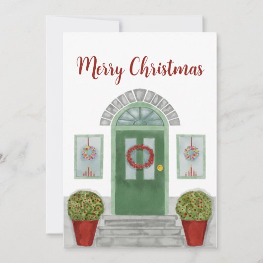 Kerst thuis uitnodiging (Voorkant)