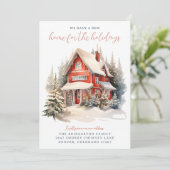 Kerst Thuis Verhuisbericht Kaart (Staand voorkant)