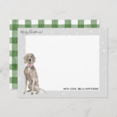 Kerst thuis voor Weimaraner honden Notitiekaartje (Voorkant / Achterkant)