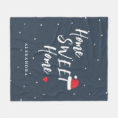 Kerst thuis zoete thuis Sinterklaas hoed aangepast Fleece Deken (Voorkant (Horizontaal))