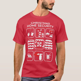 Kerst thuisbeveiliging grappig t-shirt