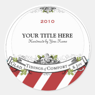 Kerst Tidings of Comfort & Joy Ronde Sticker