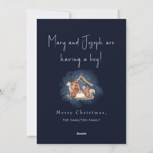 Kerst Tidings Of Great Joy Waterverf Angel Feestdagenkaart (Achterkant)