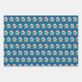 Kerst Tijger Cub Wrapping Paper Set van 3 vellen