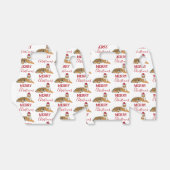 Kerst Tijger Grappig Dier met Santa Hat Bedankdoosjes (Uitgevouwen)