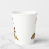 Kerst Tijger Grappig Dier met Santa Hat Papieren Bekers (Rechts)