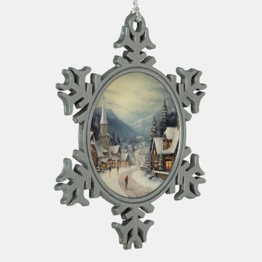  kerst tin sneeuwvlok ornament (Links)