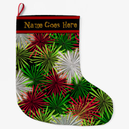 Kerst Tinsel PomPoms (gepersonaliseerd) Grote Kerstsok