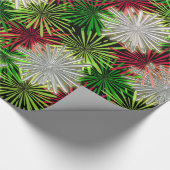 Kerst Tinsel PomPoms - Rood, Groen en Wit Cadeaupapier (Hoek)