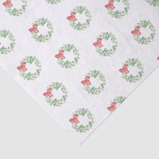 Kerst Tissue Papier Rode en groene krans (Detail)