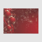 Kerst Tissue Papier/Rode Ornamenten Tissuepapier (Voorkant)
