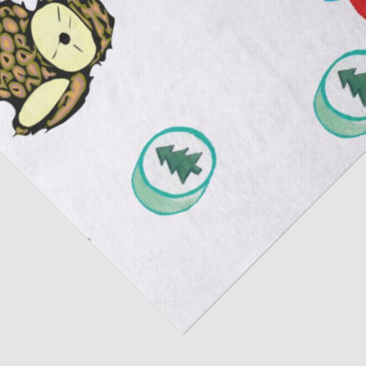 Kerst Tissue Papier Santa Ananas (Detail)