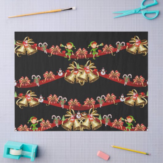 Kerst Tissue Papier Santa Sneeuwman Elf (Craft)