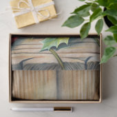Kerst tissuepapier met vintage dennenkrans ontwerp (Geschenk)