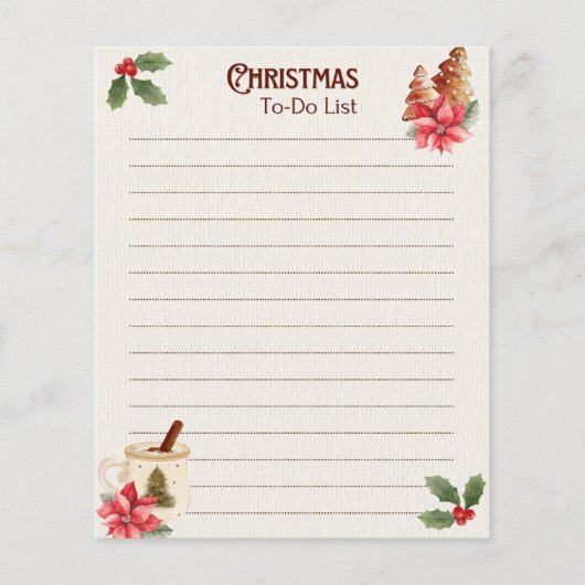 Kerst To-Do Lijst Notitieblok (Voorkant)