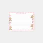 Kerst-to-do-lijst van ontbijtsnoepjes voor ontbijt post-it® notes (Voorkant)