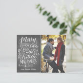 Kerst Toekomst Meneer en mevrouw Foto Save The Dat Aankondigingskaart (Staand voorkant)