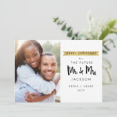 Kerst Toekomst Meneer en mevrouw Foto Save The Dat Save The Date (Staand voorkant)