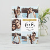 Kerst Toekomst Mr en Mrs Save The Date 5 Foto (Staand voorkant)