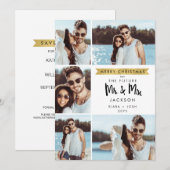 Kerst Toekomst Mr en Mrs Save The Date 5 Foto (Voorkant / Achterkant)