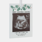 Kerst Toekomst Oma Baby Sonogram Keepsake Glas Ornament (Voorkant Rechts)