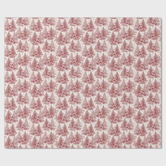 Kerst toile cadeaupapier (Vlak)
