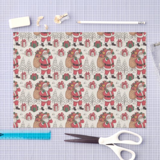 Kerst toile chinoiserie tissuepapier (Craft)