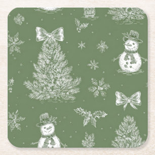 Kerst toile onderzetter