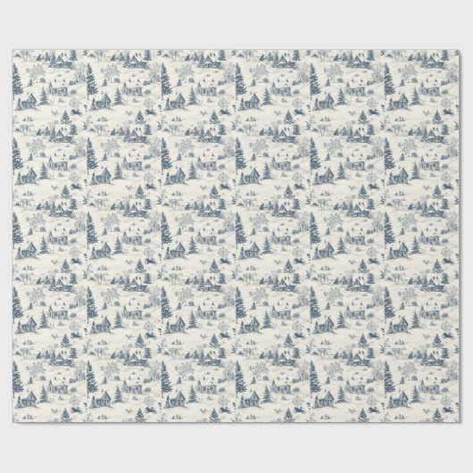 Kerst Toile Pattern Accessoires Cadeaupapier (Vlak)