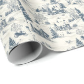 Kerst Toile Pattern Accessoires Cadeaupapier (Rol Hoek)