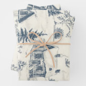 Kerst Toile Pattern Accessoires Inpakpapier Vel (In situ)