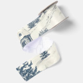 Kerst Toile Pattern Accessoires Satijnen Lint (Achterkant)