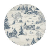 Kerst Toile Pattern Accessoires Snijplank (Voorkant)