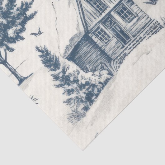 Kerst Toile Pattern Accessoires Tissuepapier (Detail)