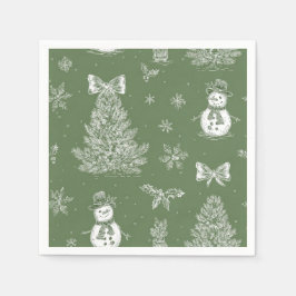Kerst toile servetten