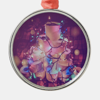 Kerst toliet papieren boom metalen ornament