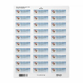 Kerst Tonkinese Kat Retourlabels Etiket (Full Sheet)