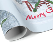 Kerst Toon Meisje in een Winterbos Cadeaupapier (Rol Hoek)