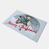 Kerst Toon Meisje in een Winterbos Deurmat (Schuin)