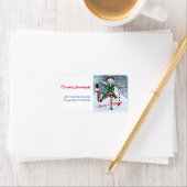 Kerst Toon Meisje in een Winterbos Etiket (Insitu)