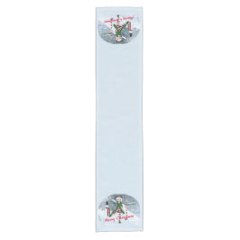 Kerst Toon Meisje in een Winterbos Korte Tafelloper