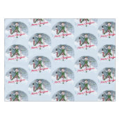 Kerst Toon Meisje in een Winterbos Tafelkleed (Voorkant (Horizontaal))