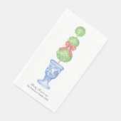 Kerst Topiary Coquette Chinoiserie Guest Towel Servet (Hoek)